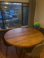 Ronde Mango Houten Eettafel - 140cm, Huis en Inrichting, Tafels | Eettafels, Gebruikt, 100 tot 150 cm, Rond, Ophalen of Verzenden