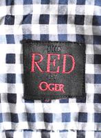 OGER geruit overhemd, shirt, blauw/wit, Mt. 37, Blauw, Halswijdte 38 (S) of kleiner, Zo goed als nieuw, Oger