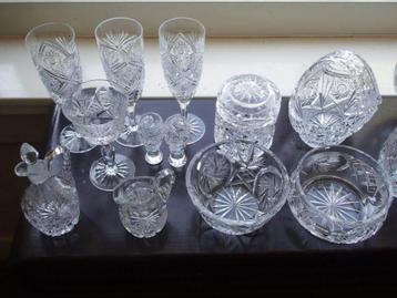 VINTAGE KRISTAL,  SIEROBJECTEN DECORATIEVE STUKKEN   beschikbaar voor biedingen