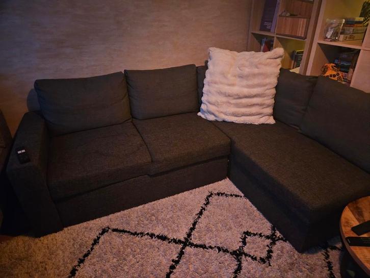 Slaapbank jysk + ikea kussens, Huis en Inrichting, Banken | Complete zithoeken, Gebruikt, Ophalen