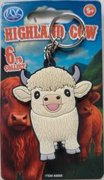 NIEUW Highland Cow Sleutelhanger blonde Schotse Hooglander, Ophalen of Verzenden, Nieuw, Overige typen