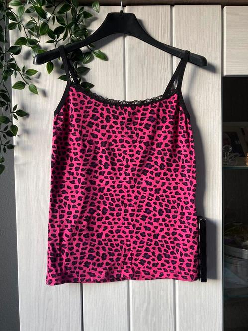 Y2K panterprint Snooki & JWoww look roze tanktop, Kleding | Dames, Tops, Zo goed als nieuw, Maat 34 (XS) of kleiner, Roze, Zonder mouw