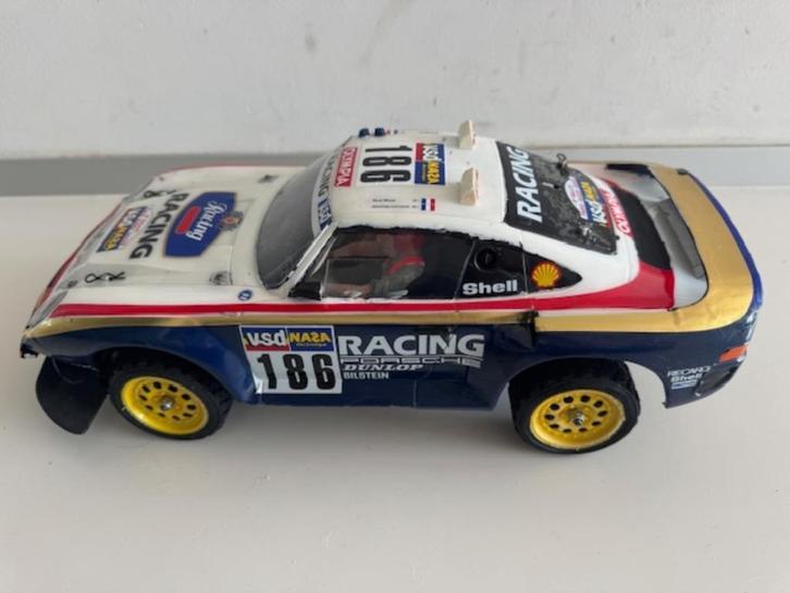 Tamiya Porsche 959, Hobby en Vrije tijd, Modelbouw | Radiografisch | Auto's, Gebruikt, Auto offroad, Elektro, Overige schalen