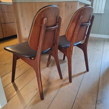 Vintage Eettafelstoelen - Set van 2 arne Hovmand  beschikbaar voor biedingen