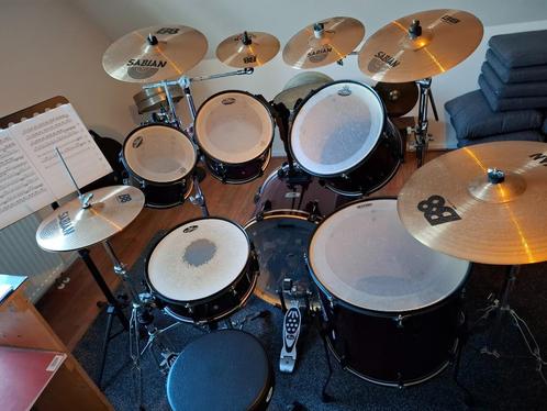 Pearl EX- Export Series Drums Wijnrood, Muziek en Instrumenten, Drumstellen en Slagwerk, Gebruikt, Pearl, Ophalen