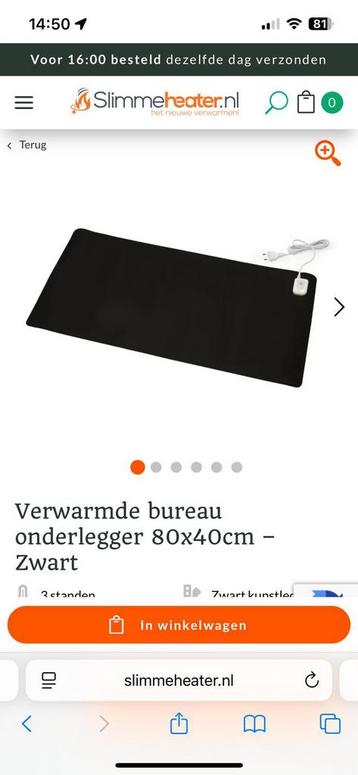 Verwarmde bureauonderlegger, ZGAN beschikbaar voor biedingen