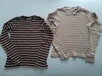 2 gestreepte longsleeves, mt. 152/158, Meisje, Ophalen of Verzenden, Zo goed als nieuw, Shirt of Longsleeve