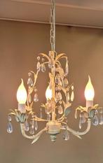 Mooie hanglamp met lampkaarsverlichting, Ophalen, Gebruikt, Glas, Minder dan 50 cm