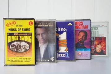 5 top cassettebandjes met echte muzikanten voor liefhebbers! beschikbaar voor biedingen
