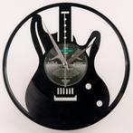 Elektrische gitaar klok van vinyl decoratie wandklok deco, Huis en Inrichting, Woonaccessoires | Klokken, Info@deconoord.nl, Deco Noord