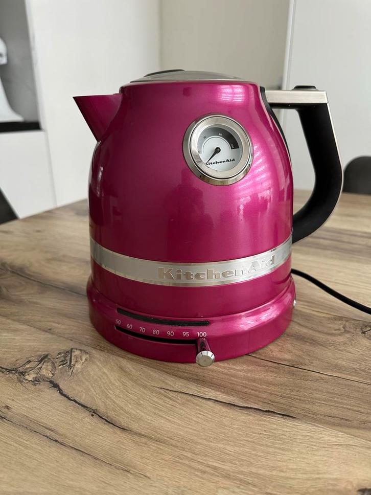 KitchenAid Waterkoker - Roze, Witgoed en Apparatuur, Waterkokers, Gebruikt, 1 tot 2 liter, Rvs, Ophalen of Verzenden
