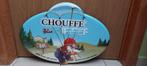Reclamebord Chouffe blauw, Verzamelen, Biermerken, Ophalen of Verzenden, Nieuw, Reclamebord, Plaat of Schild, Overige merken