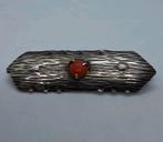 Amsterdamse School Zilveren Bloedkoraal Broche, Ophalen of Verzenden