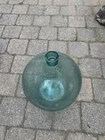 Groene Glazen Fles - B&B vol liefde Italië Stijl, Antiek en Kunst, Antiek | Glas en Kristal, Ophalen of Verzenden