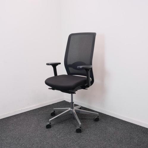 Bureaustoel - Zwart - Netweave rug - Lendesteun, Burostoel, Huis en Inrichting, Bureaustoelen, Gebruikt, Bureaustoel, Zwart, Ergonomisch