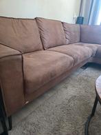 Prachtige Hoekbank microvezel alcantara Leer camel bruin, Ophalen, Zo goed als nieuw, Leer