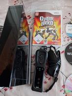 Wii Zwart Remote plus Zwart, sensorbar, bekabeling, spellen., Met 1 controller, Ophalen of Verzenden, Zo goed als nieuw, Met games