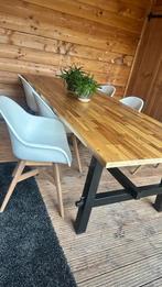 Eettafel met 6 stoelen - Mooie set!, Huis en Inrichting, Tafels | Eettafels, Ophalen, Gebruikt, 100 tot 150 cm, 200 cm of meer
