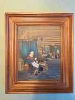 Schilderij van H.J. Schurings in houten lijst, Antiek en Kunst, Ophalen of Verzenden