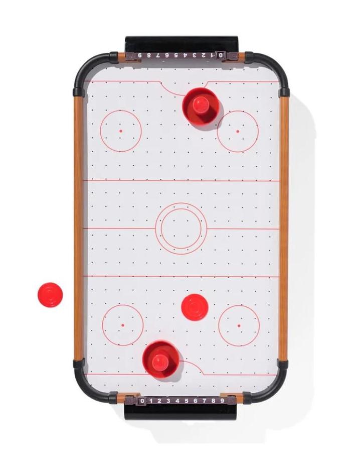 Airhockey set, Hobby en Vrije tijd, Gezelschapsspellen | Overige, Zo goed als nieuw, Een of twee spelers, Ophalen