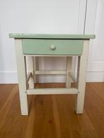 Brocante bijzettafel / nachtkastje, Ophalen, Gebruikt, Minder dan 45 cm, Minder dan 55 cm
