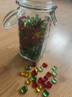 Mozaiek weckpot vol met glazen steentjes, Hobby en Vrije tijd, Overige Hobby en Vrije tijd, Ophalen of Verzenden, Zo goed als nieuw