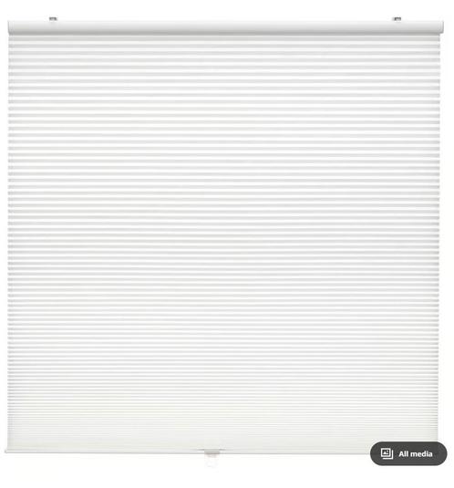 Plissegordijn dubbel, wit 100cm x 210cm, Huis en Inrichting, Stoffering | Gordijnen en Lamellen, Zo goed als nieuw, Wit, Ophalen
