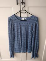 Vila kanten top met lange mouwen blauw maat M NIEUW, Maat 38/40 (M), Blauw, Vila, Nieuw