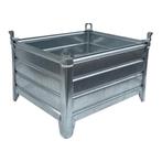 Stapelbakken staal, opslagbak, voorraadbak stapelbak, Doe-het-zelf en Verbouw, Kratten en Dozen, Ophalen, 100 cm of meer, 60 cm of meer