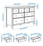 IKEA Hemnes Ladekast / Commode (8 Lades) t.w.v. 349,-, Ophalen, 5 laden of meer, 150 tot 200 cm, Zo goed als nieuw