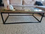 Salontafel Drijfhout & Staal + Glasplaat, Huis en Inrichting, Ophalen