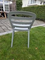 6 Grijze Kunststof Tuinstoelen - Zowel binnen als buiten, Ophalen, Gebruikt, Kunststof