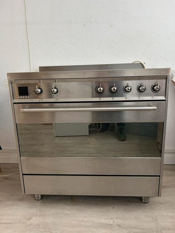 Smeg Fornuis CE9IMX - Zilver, Witgoed en Apparatuur, Ovens, Gebruikt, Vrijstaand, Oven met grill, 60 cm of meer, Hete lucht, Ophalen