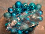 Blauwe kerstballen met piek (1x gebruikt), Ophalen of Verzenden, Zo goed als nieuw