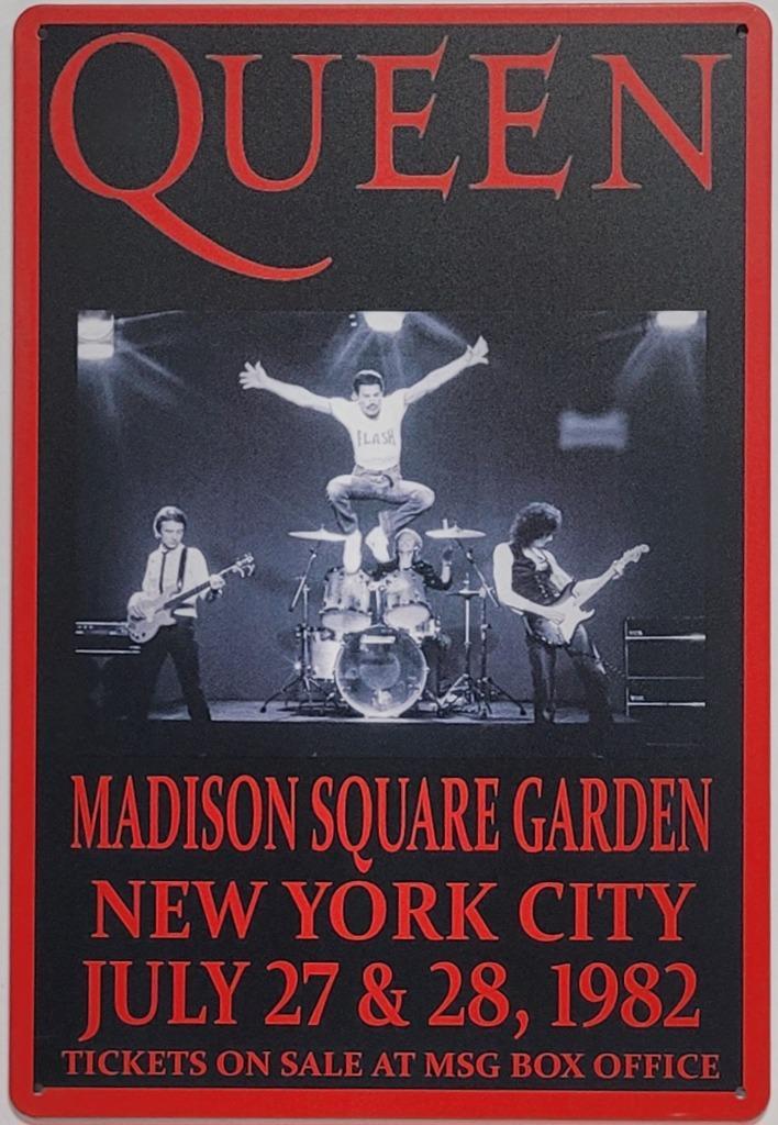 Queen concert Madison Square reclamebord van metaal wandbord, Verzamelen, Merken en Reclamevoorwerpen, Nieuw, Reclamebord, Ophalen of Verzenden
