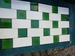 5m2 antieke wandtegels cremewit met groen vulblokje, Ophalen