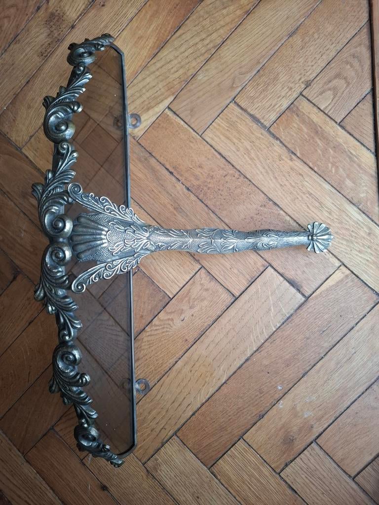 Planchet messing late barok/rococo, wandtafeltje vintage, Antiek en Kunst, Ophalen of Verzenden