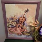 Borduurwerk Stilleven met Viool, Ophalen of Verzenden, Gebruikt, Handborduren, Overige typen