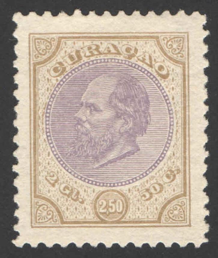 Curacao NVPH nr 12 ongebruikt Koning Willem III 1879, Postzegels en Munten, Postzegels | Nederlandse Antillen en Aruba, Postfris