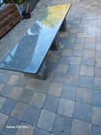 Granieten tuintafel, 60 x 200 cm, bladdikte 3 cm, Tuin en Terras, Tuintafels, Ophalen, Zo goed als nieuw, Rechthoekig, Overige materialen