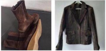 Suède leren jasje + suède kwaliteit schoenen merk Cox beschikbaar voor biedingen
