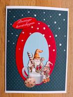 Zelfgemaakte kerstkaart met gnomen, Hobby en Vrije tijd, Kaarten | Zelfgemaakt, Ophalen of Verzenden, Nieuw, Kerst