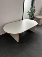 Ovale Witte Salontafel, Huis en Inrichting, Tafels | Salontafels, Ophalen, 100 tot 150 cm, 50 tot 100 cm, Zo goed als nieuw