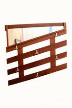 Jaren 70 teakhouten wand / hal kapstok - mid century design, Huis en Inrichting, Woonaccessoires | Kapstokken, Gebruikt, -, -