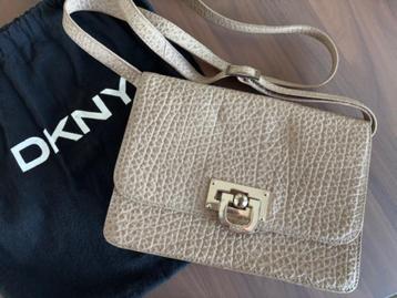 DKNY schoudertas in zandkleur/beige leer! beschikbaar voor biedingen