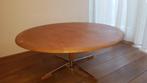 Vintage teakhouten salontafel rond, Deens design jaren 60, Ophalen, Gebruikt, 50 tot 100 cm, 50 tot 100 cm