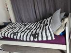 Wit Houten Eenpersoonsbed, Huis en Inrichting, Slaapkamer | Bedden, Ophalen, 90 cm, Eenpersoons, Wit