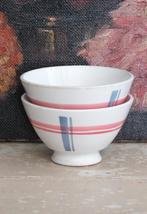 Oude Franse spoelkom “Rood/ blauw geruit”, Antiek en Kunst, Curiosa en Brocante, Ophalen of Verzenden