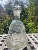 Glazen geslepen karaf met geslepen stop, Antiek en Kunst, Antiek | Glas en Kristal, Ophalen of Verzenden