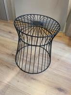 IJzeren tafeltje draad zwart, Huis en Inrichting, Tafels | Bijzettafels, Minder dan 55 cm, Metaal of Aluminium, Rond, Zo goed als nieuw